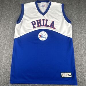 Majestic Philadelphia 76ers Sixers Jersey Size L Hardwood Classics Vintage NBA